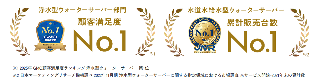 ハミングウォーターは、顧客満足度No.1・ 累計販売台数No.1